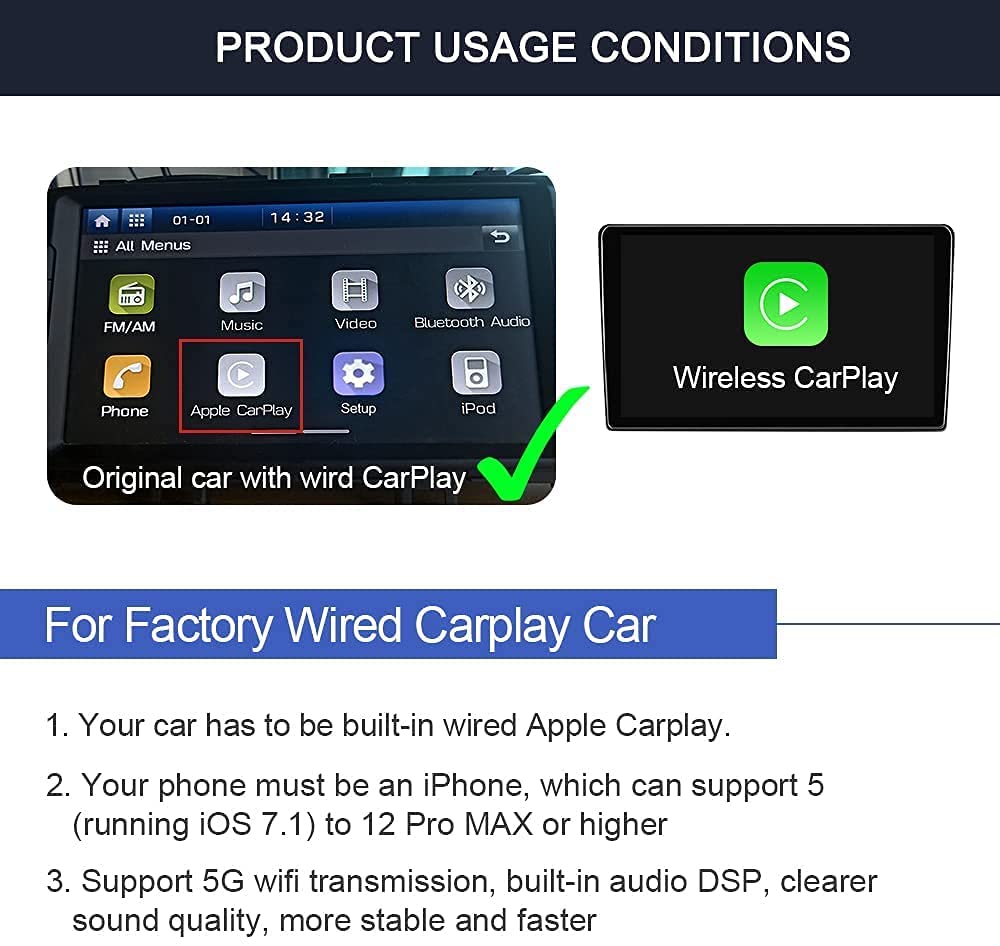 Carlinkit 3.0 (U2W plus) Wireless Adapter for Factory CarPlay Convert Factory Wired to Wireless CarPlay - Image 5