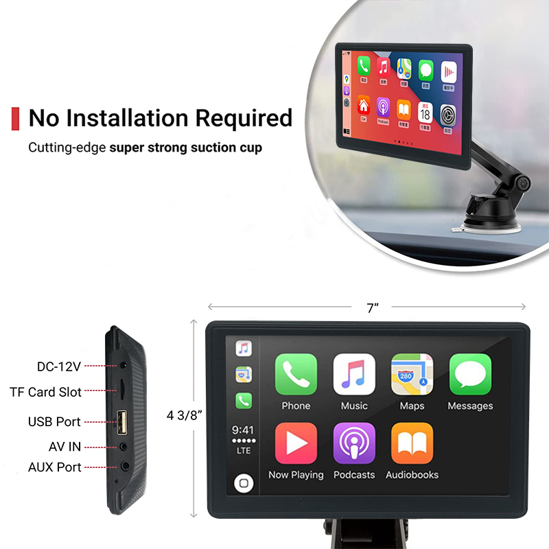 Wireless Apple CarPlay Dashboard Console 2.0 Portable Wireless Touchscreen Carplay&Android Auto Unit for Any Car - Image 2