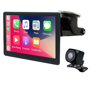 Wireless Apple CarPlay Dashboard Console 2.0 with Reversing Camera