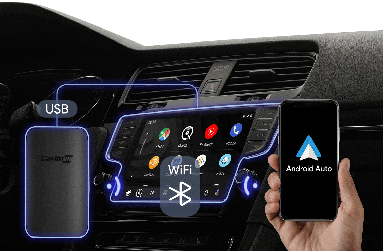 Carlinkit A2A Wireless Android Auto Adapter For Car With Factory Wired Android Auto - Image 2