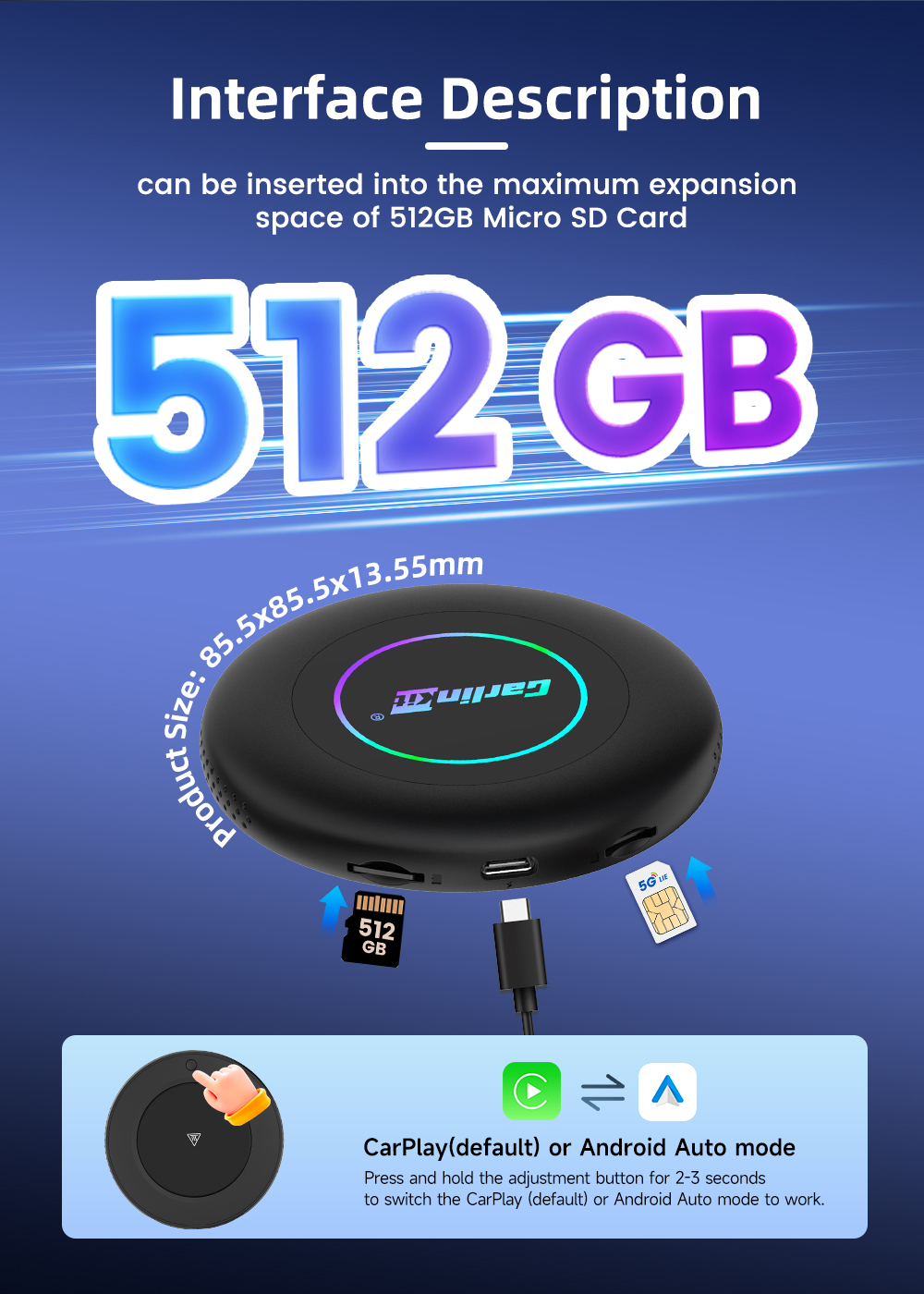 Carlinkit Tbox Ultra 2 — Android 15 × Qualcomm 6350 4GSIM 8+128G シームレスな ...