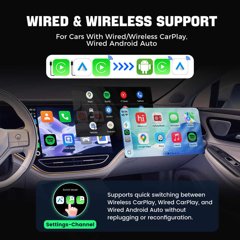 Carlinkit Tbox Ultra 3 — Android 15 × Qualcomm 6350 × 5G LTE × 3 CarPlay Protocols × Integrated LCD Screen 8+128GB — The Most Powerful AI Box for Your Car - Image 3