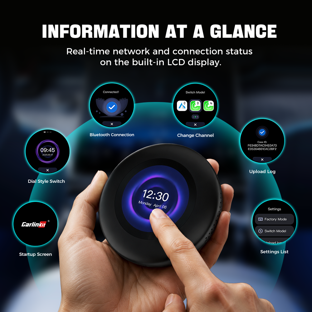 Carlinkit Tbox Ultra 3 — Android 15 × Qualcomm 6350 × 5G LTE × 3 CarPlay Protocols × Integrated LCD Screen 8+128GB — The Most Powerful AI Box for Your Car - Image 4