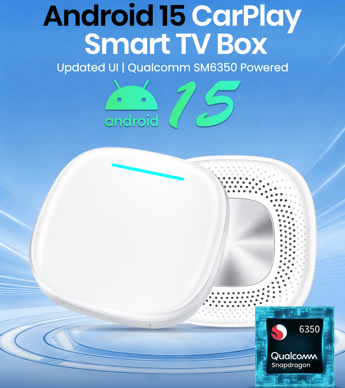 Carlinkit Max Ultra AI Box Qualcomm QCM6350 8-Core Android 15 5G LTE