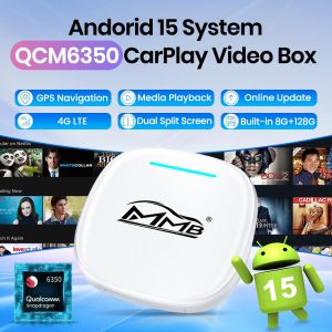 Max Ultra AI Box - Qualcomm 8-Core QCM6350, Android 15, 8GB RAM + 128GB ROM, 4G LTE, Split Screen Multimedia Adapter