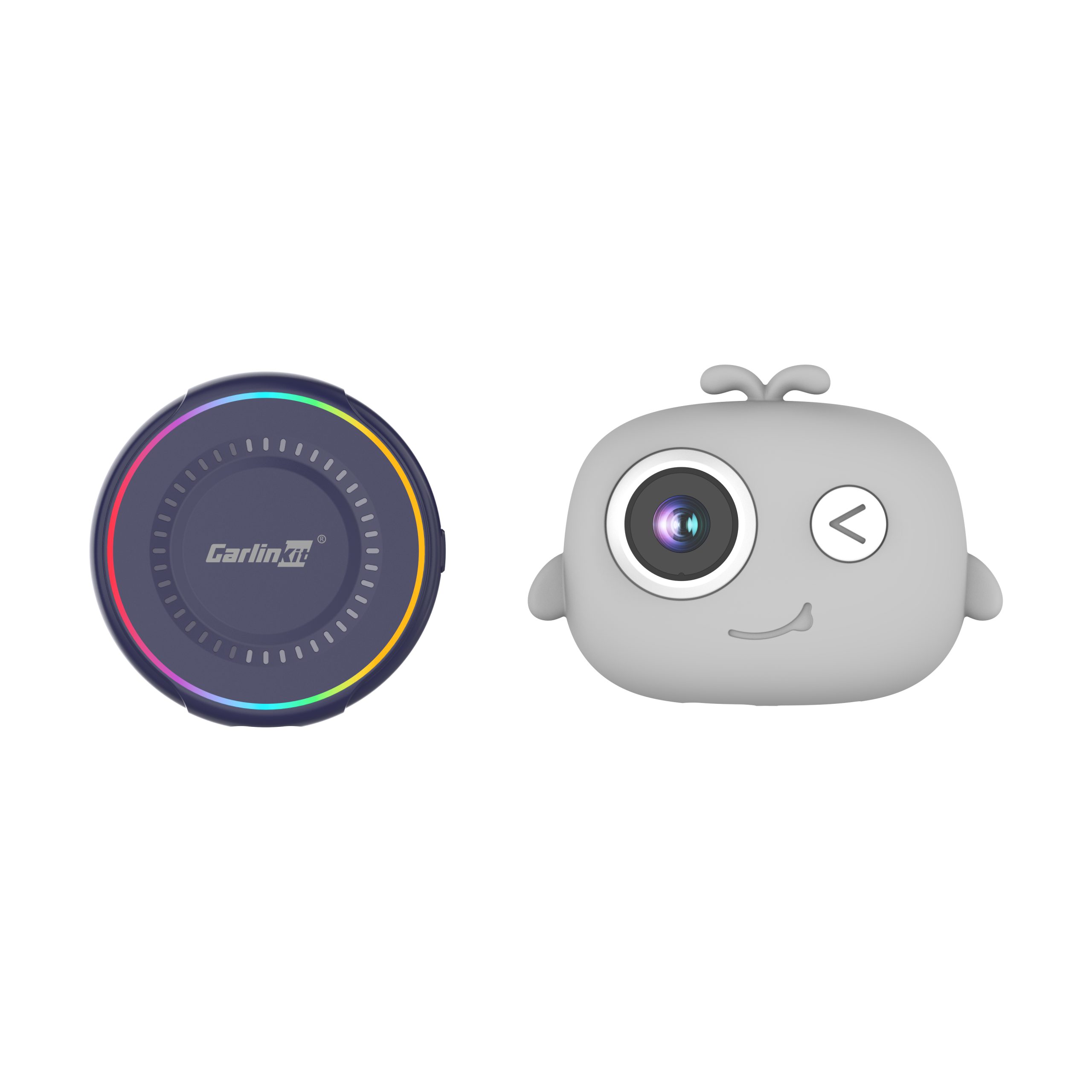 Carlinkit DashVue Wireless CarPlay & Android Auto Adapter with 1080P Rear Seat Baby Camera – Night Vision, Split Screen
